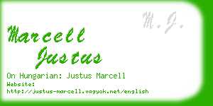 marcell justus business card